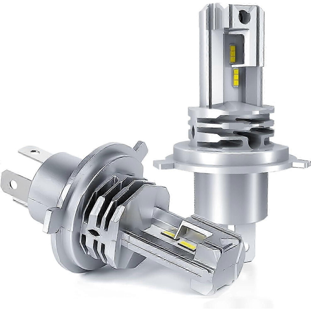 H4 Led Headlight Bulb Conversion Kit 2Pcs, Cree Chip, 6500K Hi/Lo Beam, 12V-24V Ip65 Compatible With Most Vehicles White 6966168023432