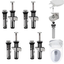 Toilet Seat Fastener Bolt Kit M5-50 Stainless Steel 8 Pack Universal Toilet Lid Hinges Fixings Prevents Seat Sliding Shifting