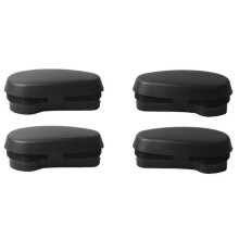 4Pcs Side Step End Bars Caps Compatible with Ram 1500 2500 3500 2009-2022 Black Plastic Direct Replacement Part 68044463AB