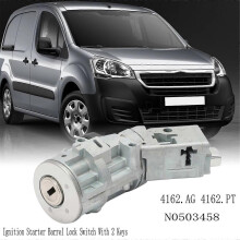 Interruptor de bloqueo del cilindro de encendido compatible con Citroën C2 C3 C4 C6 Berlingo DS3, con 2 llaves