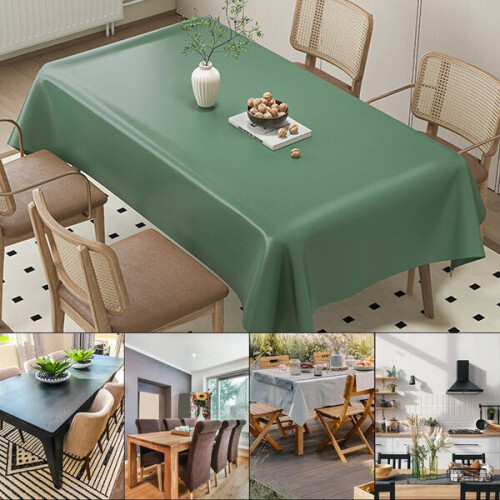 Rectangular Tablecloth Waterproof Oil Resistant, Wipe Clean Dining Picnic Table Cover for Kitchen Outdoor Use