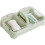 Double-layer soap dish with lid, green, drainage design for bathroom kitchen laundry utility room 1