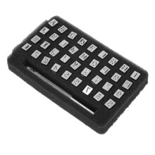 Leather Stamp Punch Set 6.5mm Alloy Steel 26 Letters 10 Numbers Rhombus Tooth Anti-slip Handle for Leather Craft Projects