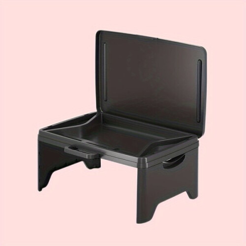 Folding Bedside Table with Storage, Space Saving Design for Bedroom, Dormitory or Office Use