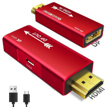 HDMI DisplayPort -sovitin 4K 60Hz 1080p 120Hz yhteensopiva PS5:n, Xboxin ja kannettavien tietokoneiden kanssa