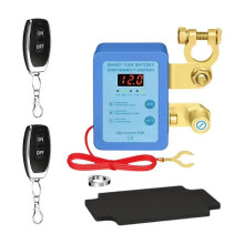 Interruptor de desconexión remota de batería de coche inalámbrico con pantalla LED, protección bajo voltaje 11.8V, 240A 12V 24V