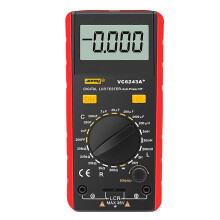 Testeur LCR VC6243A+ - Inductancemètre, capacimètre, ohmmètre - Matériau ABS noir et rouge - Instrument de test électrique
