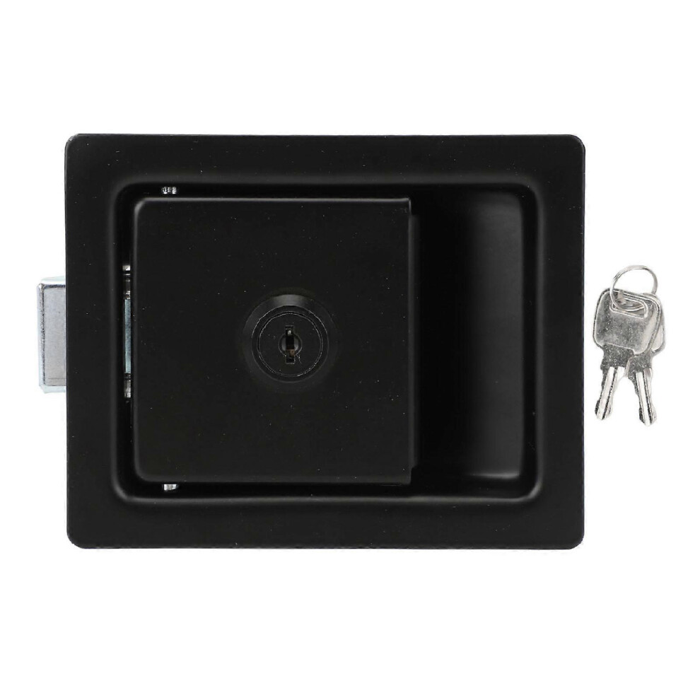 Carbon Steel Paddle Handle Latch 128 X 102Mm Flush Mount With 2 Keys For Tool Box Caravan Truck Rv Electrical Cabinets 6966168024170