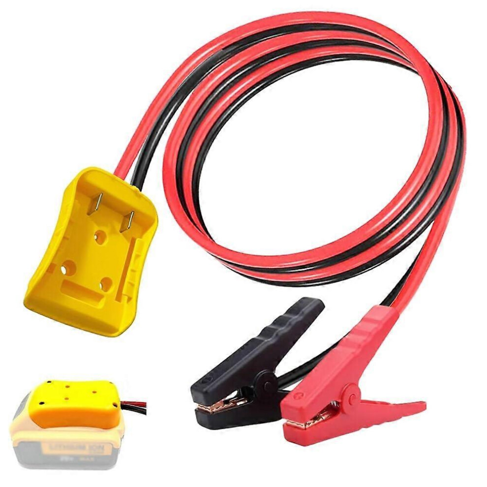 Jumper Cables With Adapter Compatible With Dewalt 20V Battery, 2Ft 8Awg Pure Copper 12V Automotive Booster For Cars Trucks Suvs Jump Start 6966168030614