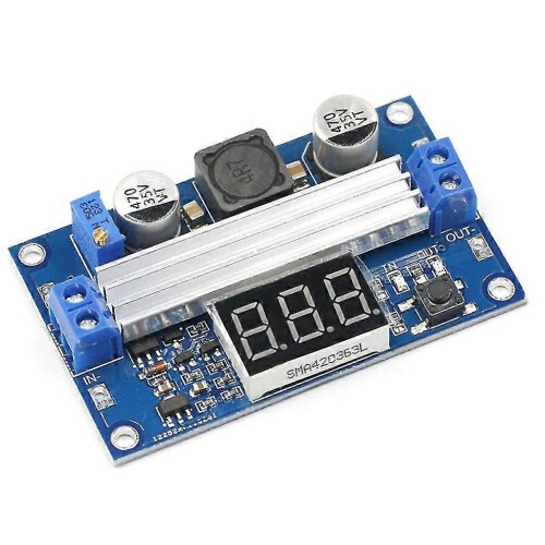 DC-DC Boost Converter Step Up Power Module 100W 3-35V Input 3.5-35V Output Voltmeter Display Short Circuit Protection 96.7% Efficiency