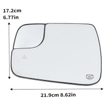 Lente specchietto retrovisore laterale compatibile con Dodge Ram 1500 2019-2024, riscaldato, con luce punto cieco, sinistro e destro