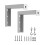 Projector Curtain Wall Mount Bracket 2 Pack with Hooks for Office Projector Screen, Stable, 15cm x 12cm, Includes Mounting Screws 1