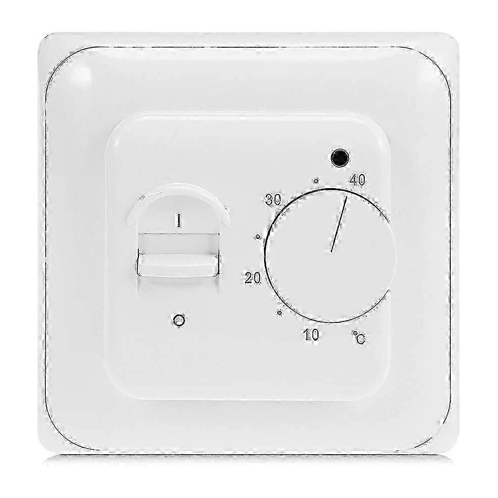 Mechanical Electric Underfloor Heating Thermostat Compatible With Devi 220-240V 16A 3M Ntc Sensor Led Indicator Ip20 Recessed Wall Mounted 6966168028628