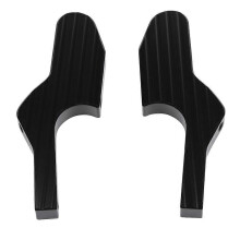 Motorcycle Passenger Rearward Extended Footrest 1 Pair Compatible with Piaggio VESPA GTS300 GT GTV 125 200 250 Black Metal