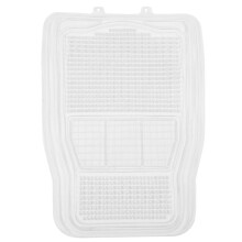 Transparent Silicone Front Seat Car Floor Mat, Cut to Fit, Lightweight Tear Resistant Vehicle Interior Protector for Most Vehicles