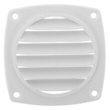 ABS ventilatiekap voor camper, boot en caravan, wit, 9.3 x 9.3 x 7 cm, lamellen voor luchtstroom en vuilwerende binnenventilatie