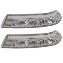 Indicatore direzione specchietto retrovisore compatibile con HYUNDAI Santa Fe Veracruz IX55 2007-2012, ABS argento, codice OE 876133J000 876233J00