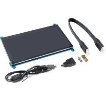7-Zoll-Touchscreen-Display mit 5-Punkt-Touchscreen, kompatibel mit Raspberry Pi 1/2/3, 1024x600 Pixel Auflösung, treiberloser tragbarer Monitor