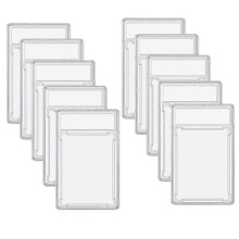 10 Pcs Acrylic Clear Graded Trading Card Protector Cases with Label Position Inner 65x90mm for Collectible Sports Cards