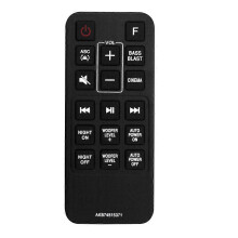 Mando a distancia compatible con barra de sonido LG SJ3 SJ4 SK4D SL3D SPH4B-W, plástico negro, requiere 2 pilas AAA