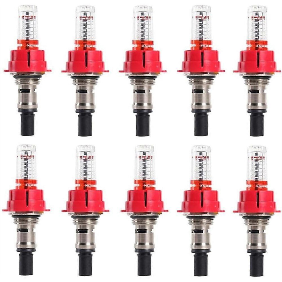 Underfloor Heating Manifold Flow Meter 10 Pcs 1/2 Inch Red Visual Monitoring Regulator For Residential Commercial Heating Systems 6966168030621