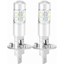 H1 LED-koplampen (2 stuks) 100W 6000K Ultrawit 1800LM 360 graden lichtbundel Waterdicht voor automistlampen en dagrijverlichting