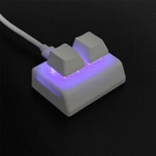 2 Keys Custom Black Red Switch Mechanical Macro Keyboard RGB Wired Mini OSU Keypad for Gaming Drawing Desktop Laptop