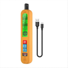 G2 Luftqualitätsdetektor Formaldehyd TVOC Wiederaufladbar Tragbares LCD-Display Ton- und Lichtalarm Gelb für den Innenbereich und Reisen