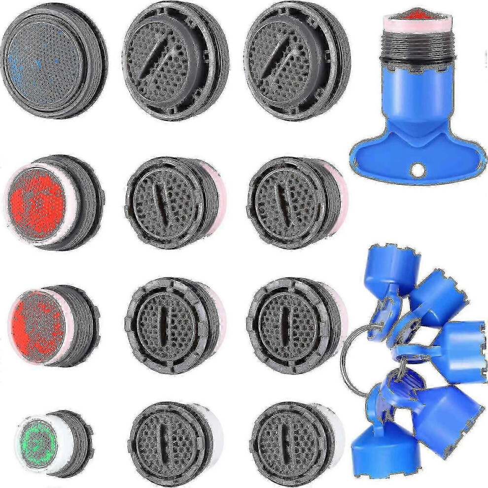 12 Tap Aerator Replacements With 5 Keys Male 16.5/18.5/21.5/24Mm Compatible With Neoperl Moen For Kitchen Bath Taps 6966168037323