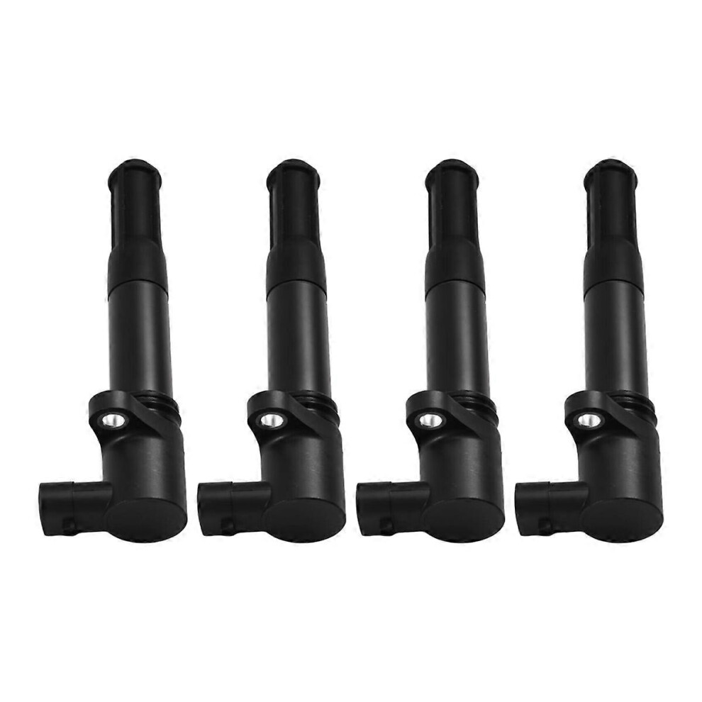 4Pcs Ignition Coils Compatible With 500 Grande Punto Doblo Panda Mito Plastic Direct Replacement Oe 46777288 55246099 Black 6966168145875