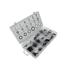 225 Pcs Black Rubber O-ring Set High Temperature Wear Corrosion Resistant Sealing Ring for Automobiles Machinery Valves Pumps Electrical Appliances