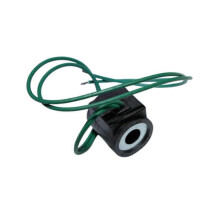 Bobina de válvula solenoide compatible con serie 08 80 88 98, 24V CC, orificio 1/2 pulgada, cables 18 pulgadas