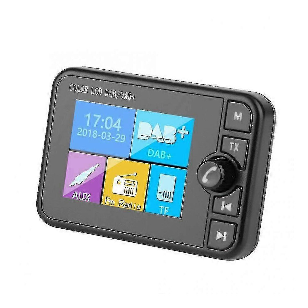 Dab+ Car Digital Radio Receiver Bluetooth Fm Transmitter Aux Output Memory Card Playback Handsfree Call 2.4 Inch Lcd For Vehicles Without Dab Function 6966168161486