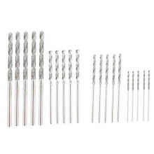 Diamond Coated Drill Bit Set 20 Pieces 4 Sizes 1mm 1.5mm 2mm 2.5mm for Drilling Sea Glass Shells Stone Jewellery Making