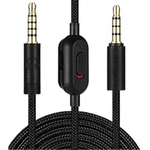 2M Replacement Audio Cable compatible with Logitech GPRO X G233 G433 Headsets with Volume Control Mute Function Black