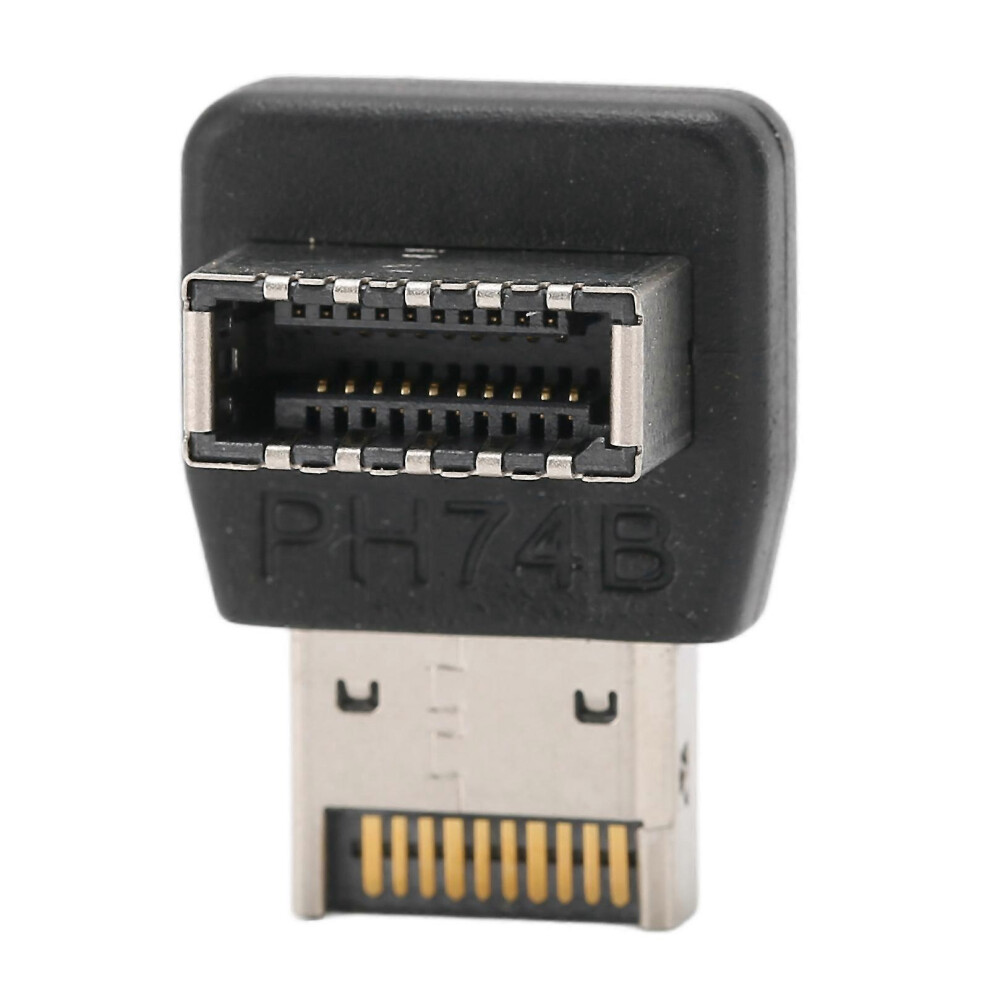 Usb3.1 Type-E Adapter Ph74b 90 Degree Steering Elbow For Computer Motherboard, Supports 10G/20G Transmission, Abs Material, Plug And Play 6966168160779