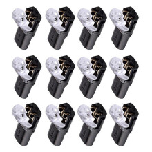 Conectores eléctricos impermeables 2 pines, PC Cobre, para cables 18-22 AWG, 300V 10A, paquete de 50 unidades