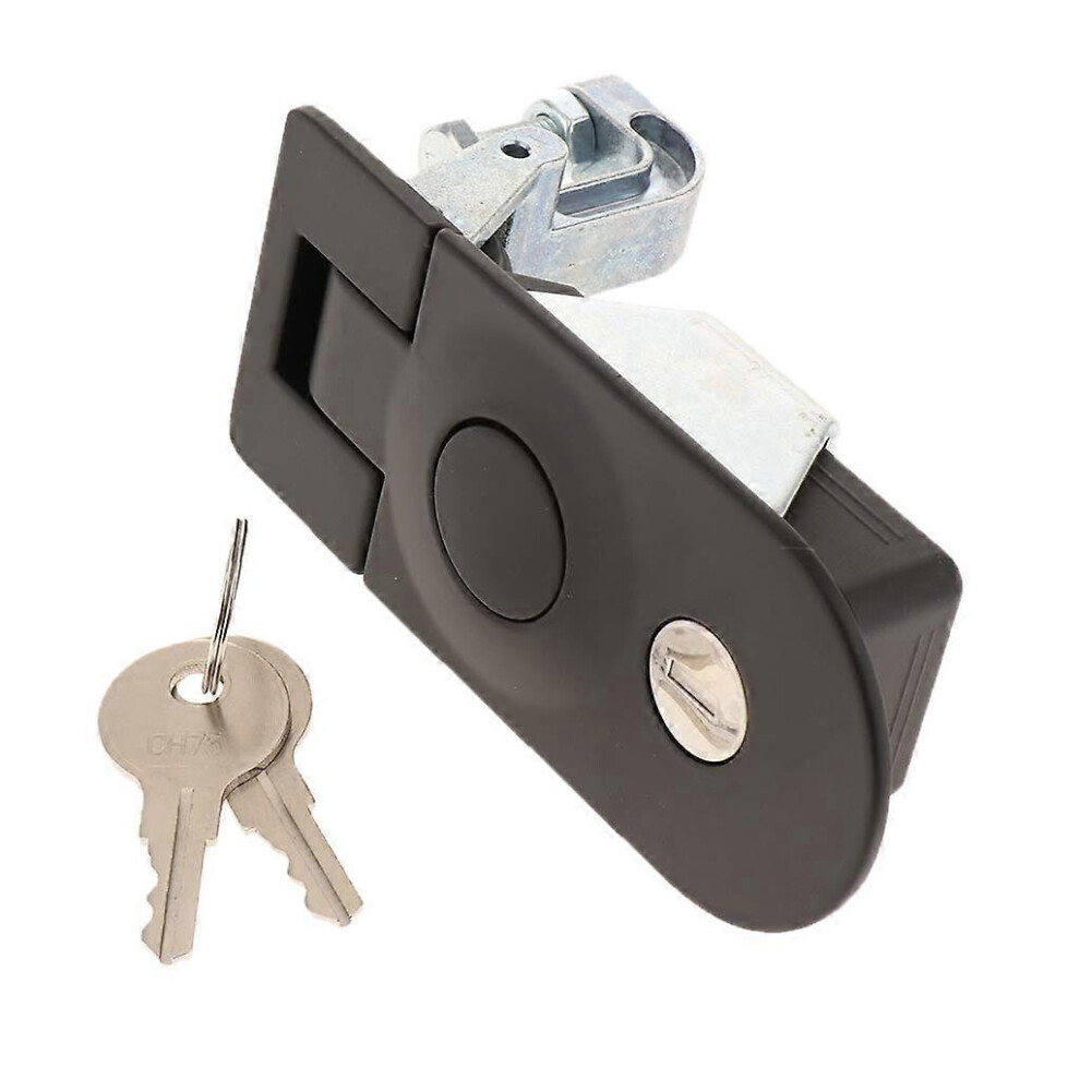 Compression Latch Zinc Alloy And Adjustable Sealing Lever With Gasket Compatible With Rv Marine Trailer Doors 29-45Mm Fitting Range Silver/Black 6966168159049