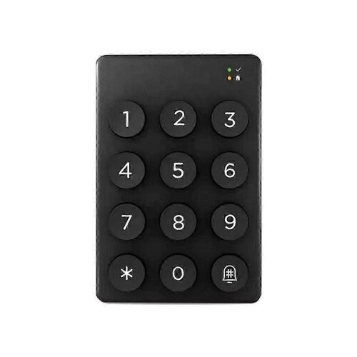 Wireless Door Lock Keypad compatible with TTlock App, Bluetooth Digit Code Unlock, Type-C Emergency Port, Battery Powered, Black Plastic