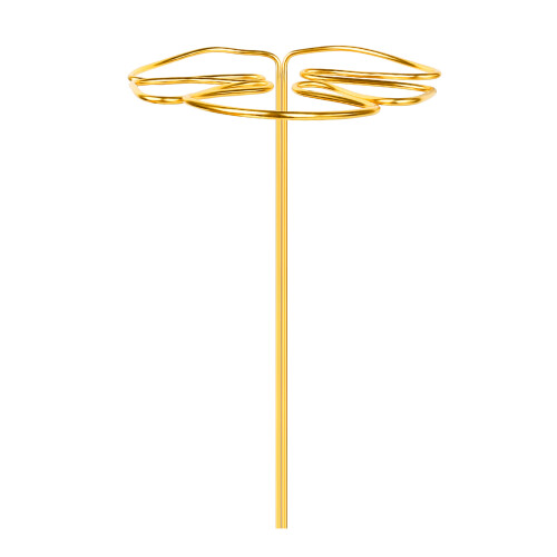(Gold, 15x28cm) Turtle Leaf Metal Plant Stand 1