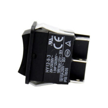 Rocker Switch HY12-9-3 6 Pins Industrial Electric 125V/250V 18A/20A IP55 Waterproof Flame Retardant Black Plastic for Electrical Equipment