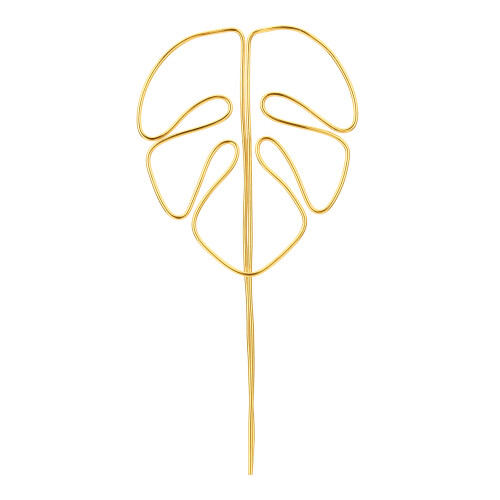 (Gold, 15x28cm) Turtle Leaf Metal Plant Stand 2