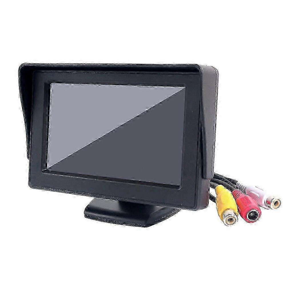 Car Rearview Monitor 4.3 Inch Tft Lcd 2 Channel Video Input 12-35V Dc Pal Ntsc Auto Switch Parking Backup Headrest Display 6966168150909