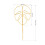 (Gold, 15x28cm) Turtle Leaf Metal Plant Stand 4