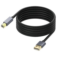 USB-printerkabel 10 m USB 2.0 Type A mannelijk naar B mannelijk 480 Mbps hoge snelheid, compatibel met HP, Canon, Dell, Epson en Brother