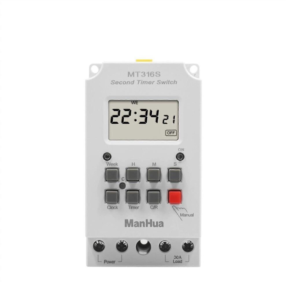 Digital Programmable Timer Switch 220V 30A Mt316s For Energy Saving Automatic Scheduling Residential And Commercial Appliance Control 6966168152651