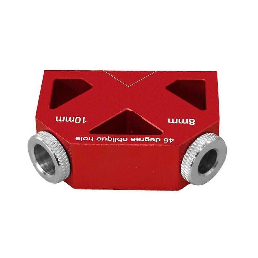 45 Angle Hole Drill Guide Red Aluminium Alloy Pocket Hole Jig Inclined Hole Fixture Positioner For Woodworking Jointing 6966168154839