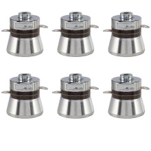 Ultraschall-Piezo-Wandler, 6er-Pack, 60 W, 40 kHz, Edelstahl, Grau und Silber, für Reinigungs- und Kosmetikgeräte