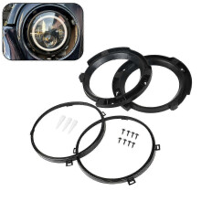Koplampmontagebeugel en -ringset compatibel met Jeep Wrangler JK 2007-2017, 7 inch, krasbestendig, inclusief bevestigingsmateriaal.