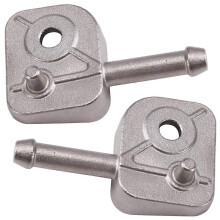 Soporte de silenciador trasero, par de 2, compatible con BMW G30 G11 G12 F90 X5 M F95, metal plateado, reemplazo directo